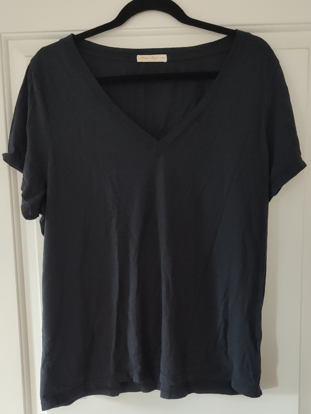 Marine Layer Deep Navy V-Neck Short Sleeve Tee